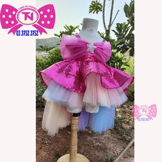 Váy bé gái kim sa hồng đáng yêu - váy công chúa tn233002