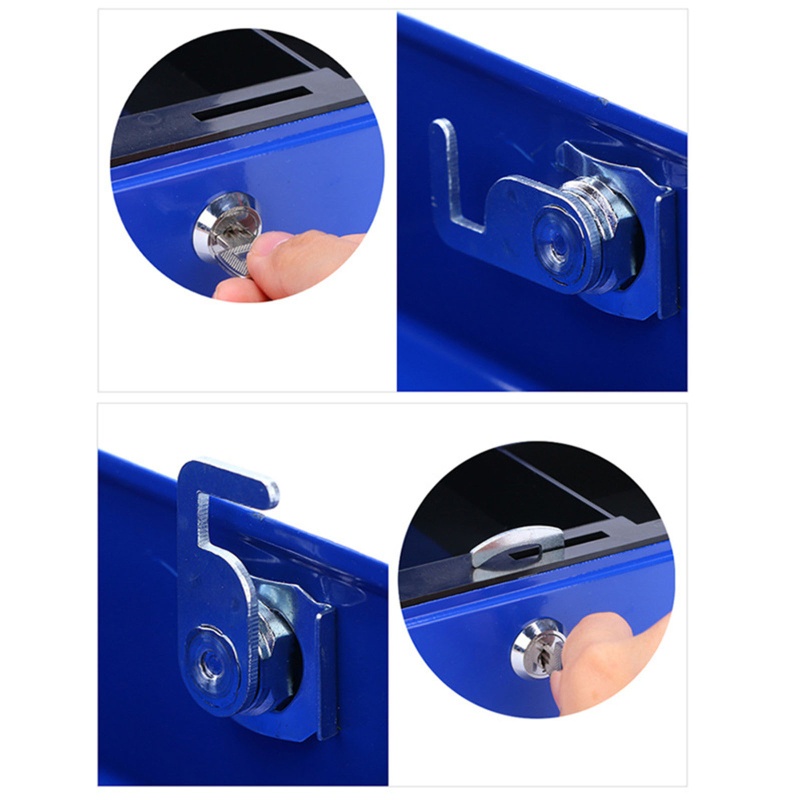 seng Cash Box with Money Tray Security Box Metal Safe Box for Money Coins Jewelry