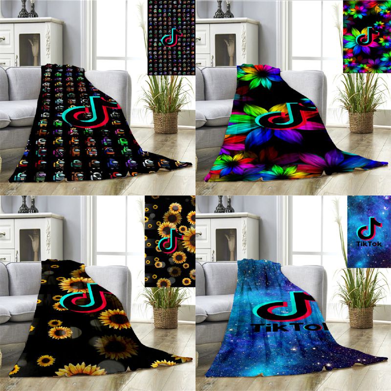 Chăn Bông Mềm Mại In Hình Tik 3D