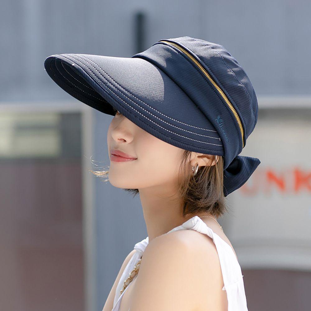 Nón Tai Bèo Vành Rộng Đính Nơ Tháo Rời Được Thời Trang Cho Nữ