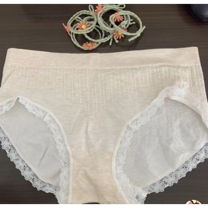 Quần Lót Nữ Cotton Cạp Cao Viền Ren Sexy Co Giãn 4 Chiều Thoáng Mát _ Quần chip dệt kim Lưng cao Nâng mông ôm Gọn bụng