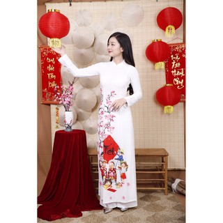 Áo Dài Lụa Đẹp Mẫu Mới MSNN1726