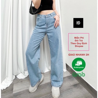 Quần jeans Baggy, quần jean ống rộng nữ hottrend hàn quốc 2021