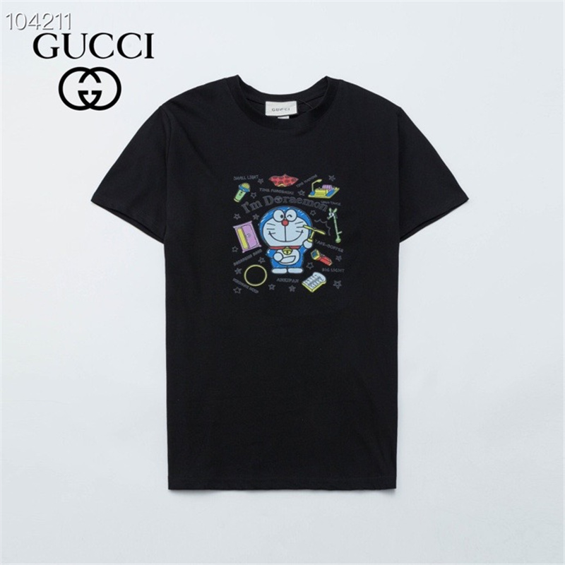 GUCCI Doraemon Fashion casual round neck cotton couple short-sleeved T-shirt 5831#