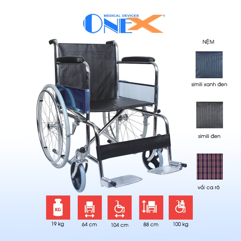 Xe lăn người già giá rẻ OneX mẫu 2023