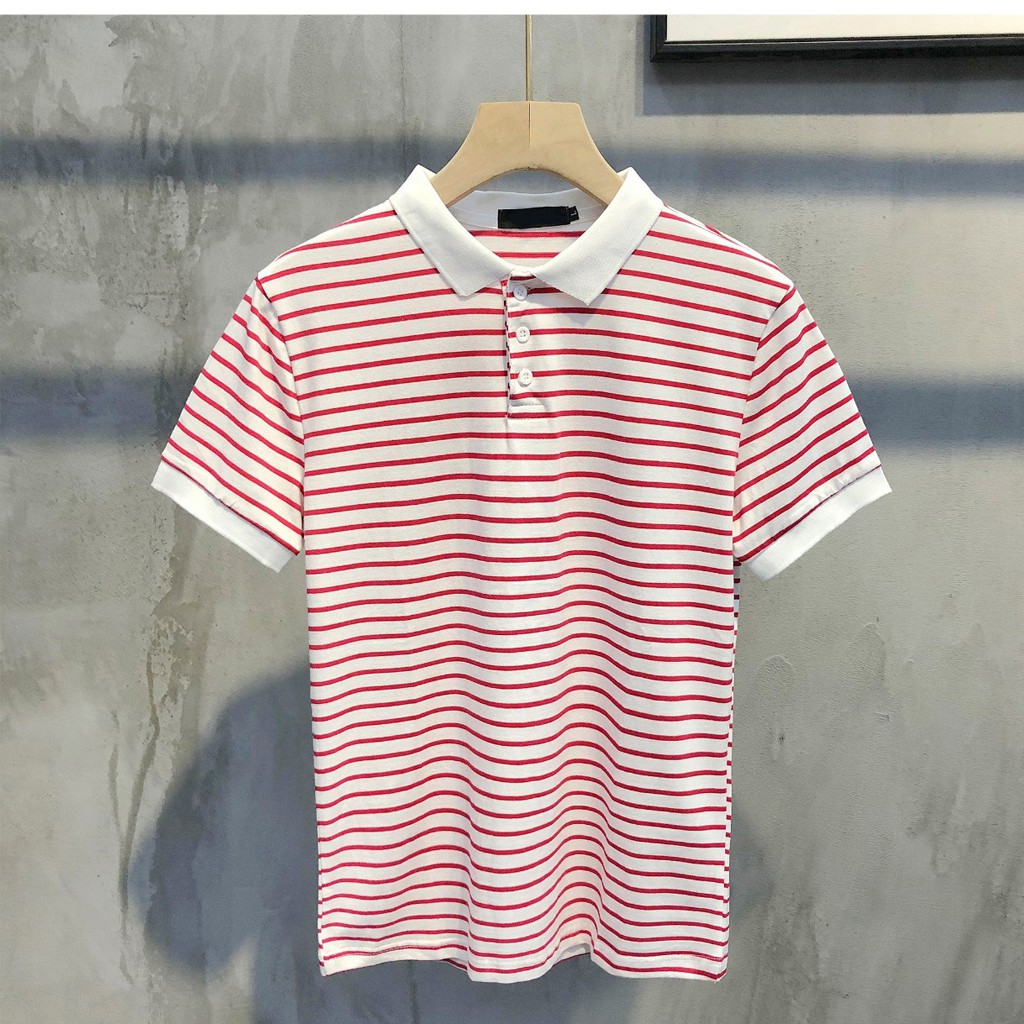 Áo thun Polo Nam Kẻ trơn, dáng Slimfit, chất thun cao cấp | BigBuy360 - bigbuy360.vn