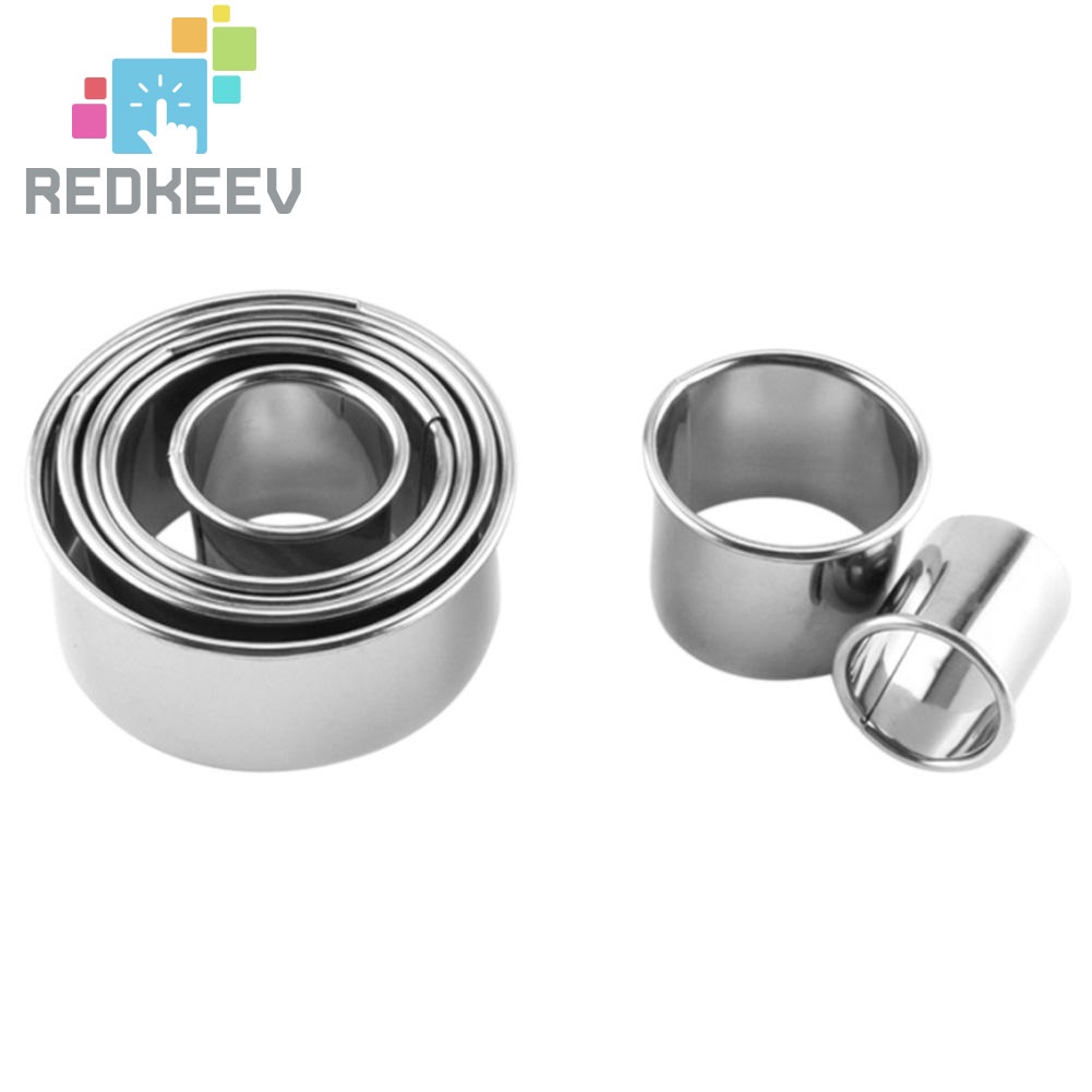 Bộ 14 khuôn làm bánh xếp hình tròn bằng thép không gỉ