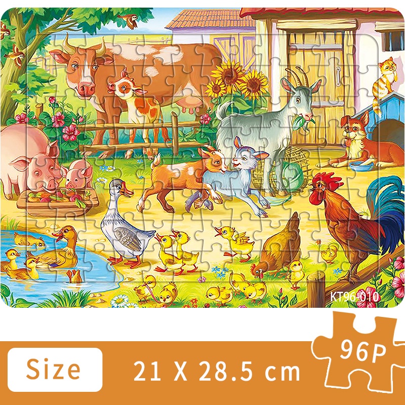 Bộ Đồ Chơi Xếp Hình 96 Miếng KT96-012 Siêu Nhẹ An Toàn Cho Bé 3-6 Tuổi