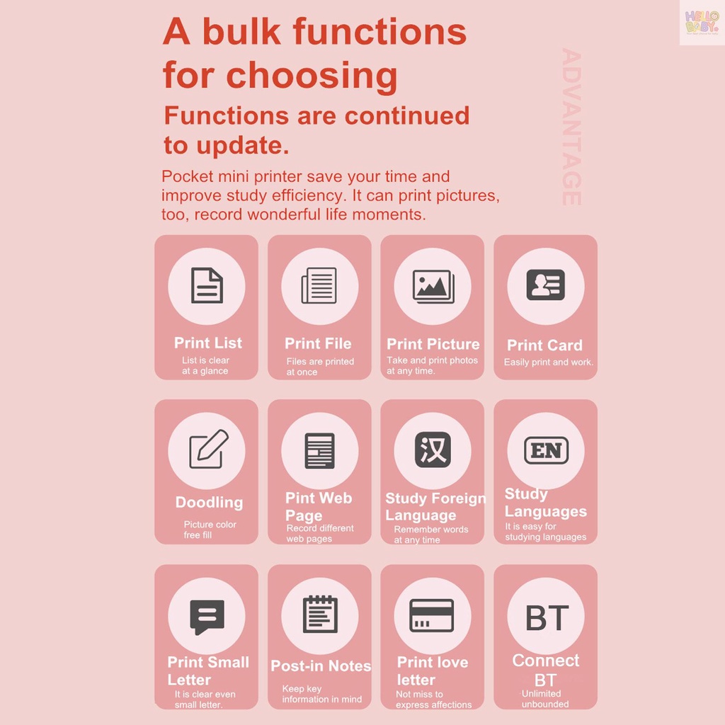 Máy In Nhiệt Mini Không Dây 55mm Cho Điện Thoại Android Ios | BigBuy360 - bigbuy360.vn