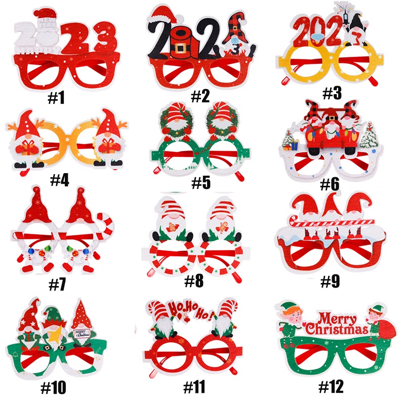 1 Khung Kính Đeo Hình Bông Tuyết Chúc Mừng Năm Mới 2023