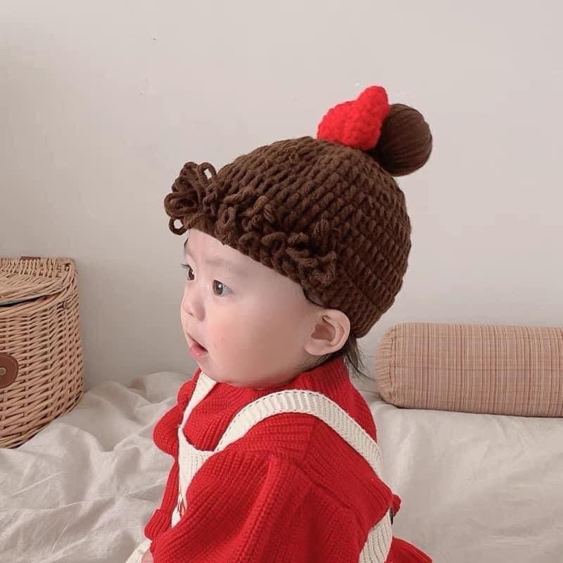 Mũ len củ tỏi hàn quốc cho bé siêu xinh