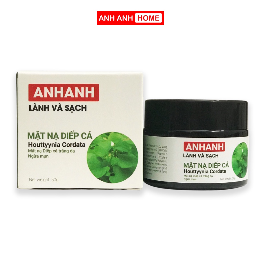 ✅  Mặt Nạ Dưỡng Da Diếp Cá - Mướp đắng AnhAnh- Mặt Nạ Diếp Cá Giảm Mụn, Thải Độc, Giảm Sưng 50gr