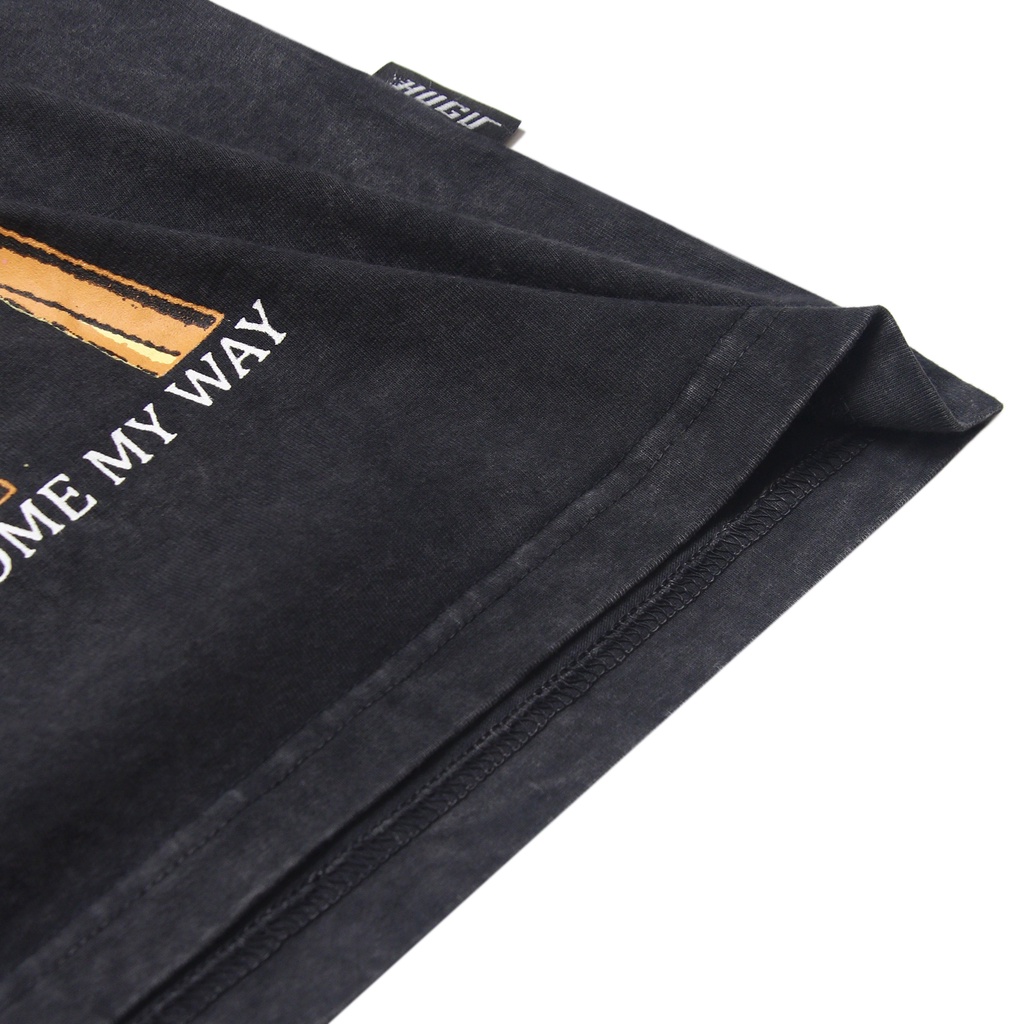 Áo thun unisex - Hugu Never Give Up - Chất vải cotton form rộng thoáng mát chính hãng