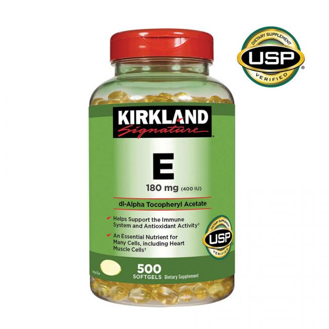 Vitamin E 400 IU 500 Viên Kirkland Của Mỹ, Date 2025