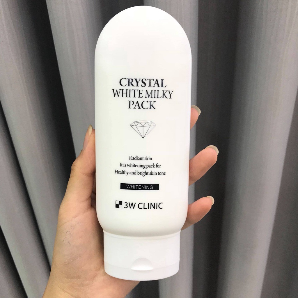 Kem Ủ Trắng Toàn Thân 3W Clinic Crystal White Milky Pack 200g