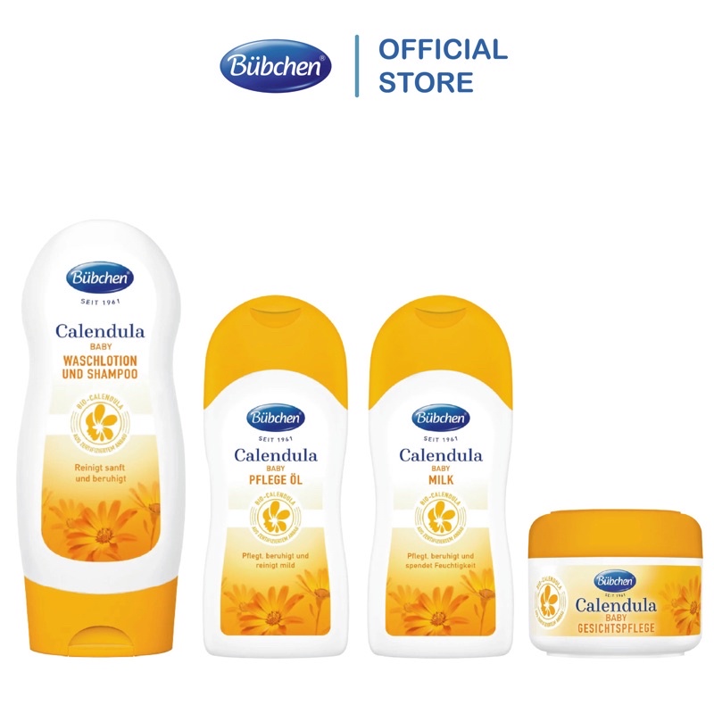 Combo Bubchen Organic Premium 4 Sản phẩm: Sữa tắm gội, Dầu mát xa, Sữa Dưỡng Da, Kem dưỡng da tiết kiệm 20%