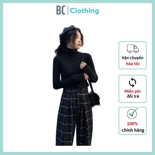 [ Hàng Cao Cấp Có Ảnh Thật ] Áo len nữ cổ lọ giữ nhiệt mặc trong dễ phối đồ freesize BC Clothing CD018 | BigBuy360 - bigbuy360.vn