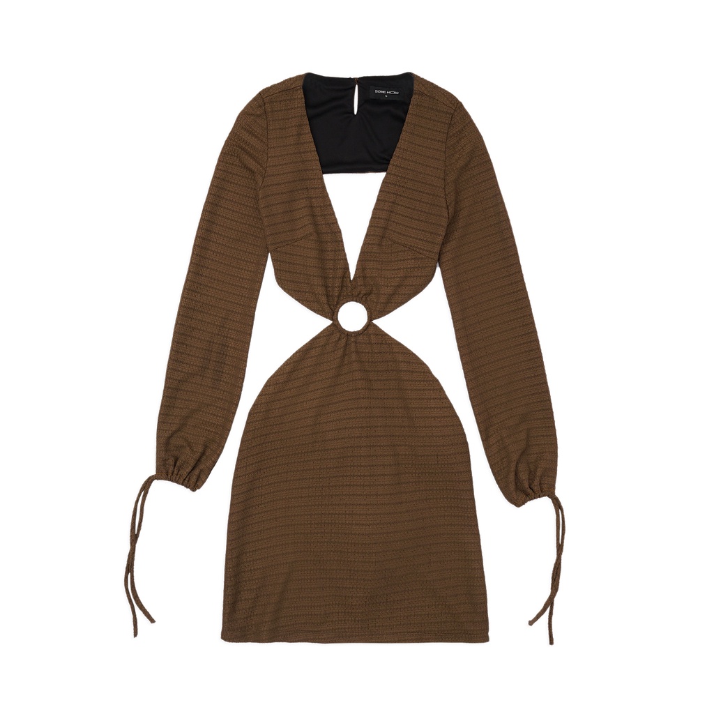Đầm Nữ Ngắn Waist Cut-out , Chất Vải Thun Knit Mỏng Co Giãn , WDN000090,SOMEHOW