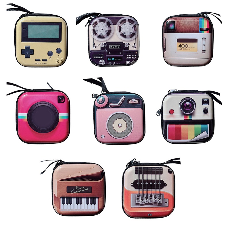 Youyo 1 Túi Đựng Tai Nghe / Tiền Xu / Chìa Khóa Mini Bằng Thiếc Sáng Tạo Nhiều Màu Sắc Retro