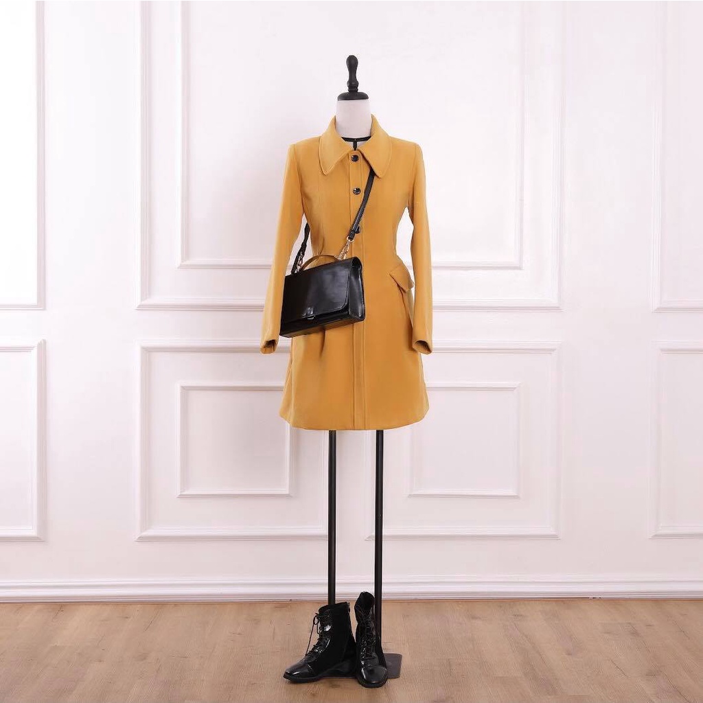 Áo khoác dạ dáng dài túi hộp thanh lịch thiết kế TK FASHION - AD K208