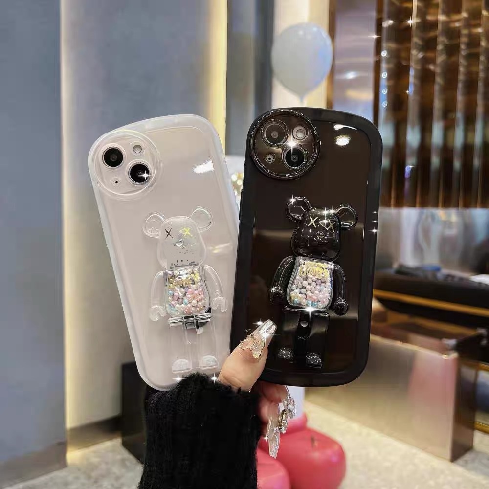 Ốp Điện Thoại Mềm Trong Suốt Có Giá Đỡ Hình Gấu Cho iPhone 14proamxc 13proamx 11 11 pro 11 pro max 12 12 12 pro 12 pro max