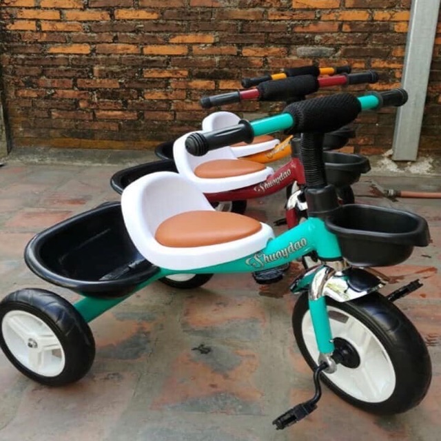 Xe Đạp 3 Bánh Yên Da Giỏ Phía Sau Hàng Cao Cấp Cho Bé từ 2-5 tuổi