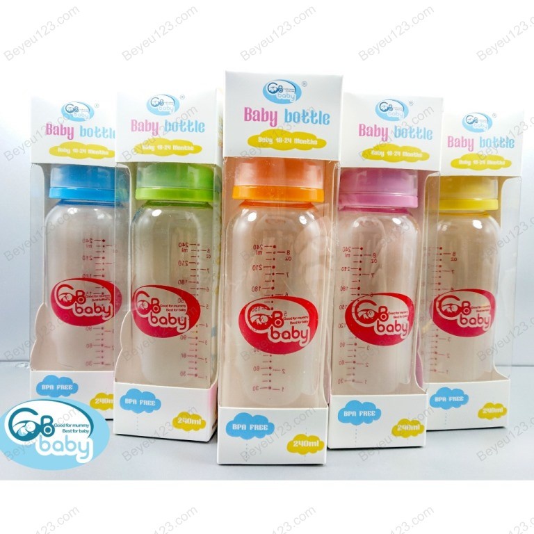 (60ML /120ML / 240ML) Bình sữa PP cổ hẹp không BPA GB BABY (Công nghệ Hàn Quốc)