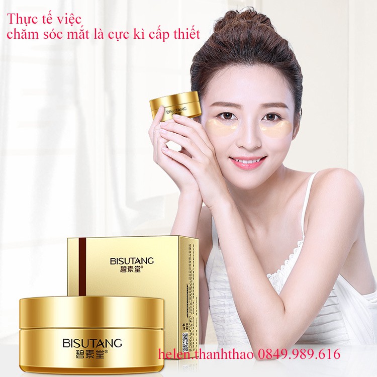 Mặt nạ mắt nội địa trung BISUTANG BINGJU Gold snail moisturizing của BiYing Cosmetics cực kỳ nổi tiếng 🍑