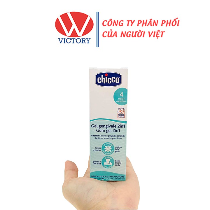 Gel Bôi Lợi Cho Bé Mọc Răng Chicco (Tuýp 30ml)  - Giúp Xoa Dịu Lợi Sưng Đau - Victory Pharmacy