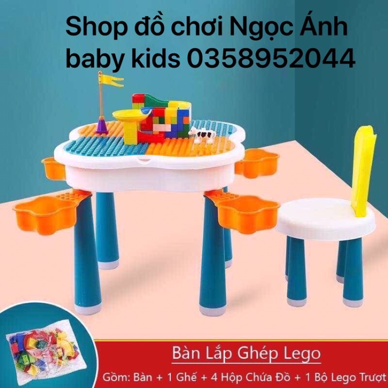 Bộ đồ chơi bàn ghế ghép lego hoa anh đào cho bé thỏa sức sáng tạo