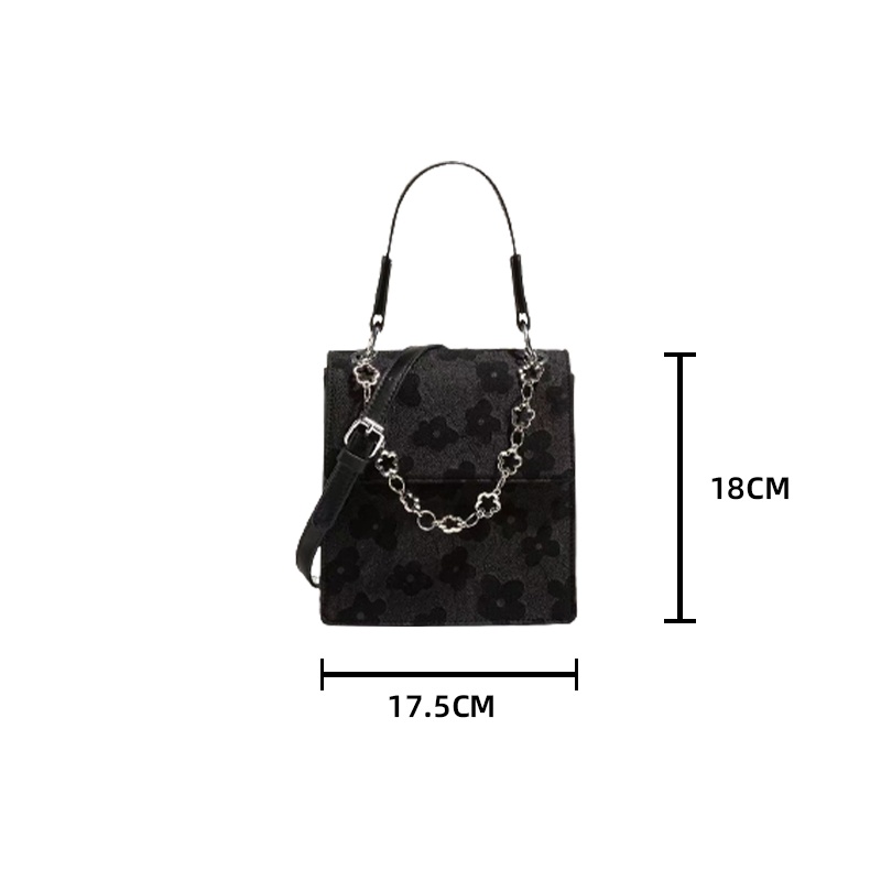 Túi hộp đeo chéo dây xích túi xách nữ đẹp túi tote vintage hoa nhỏ hàn quốc