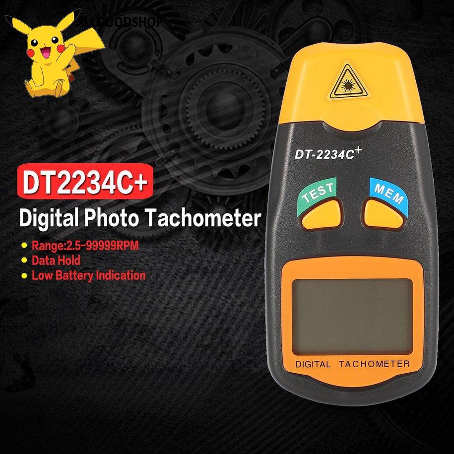 Máy đo tốc độ vòng quay kỹ thuật số màn hình LCD bằng tia laser không tiếp xúc DT2234C+