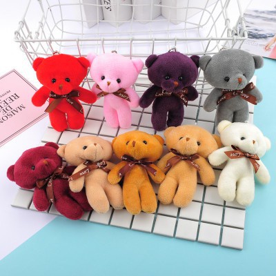 1 Chú Gấu Teddy Mini Bằng Lông Nhung Mềm Mại Làm Quà Tặng / Sinh Nhật / Đám Cưới Thời Trang Cho Bé Gái