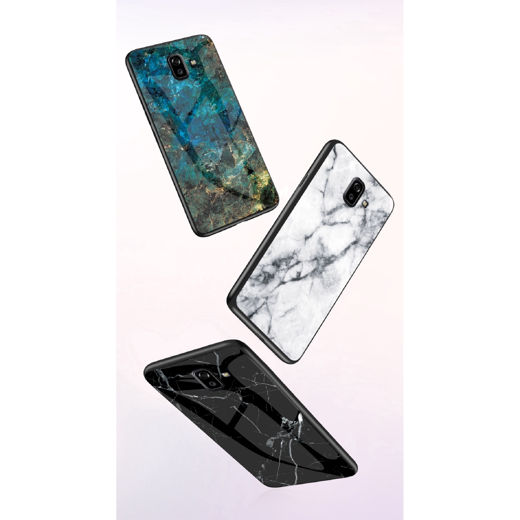 Ốp lưng vân đá cẩm thạch nhiều mẫu mã cho điện thoại Samsung Galaxy J6 / J6 Plus