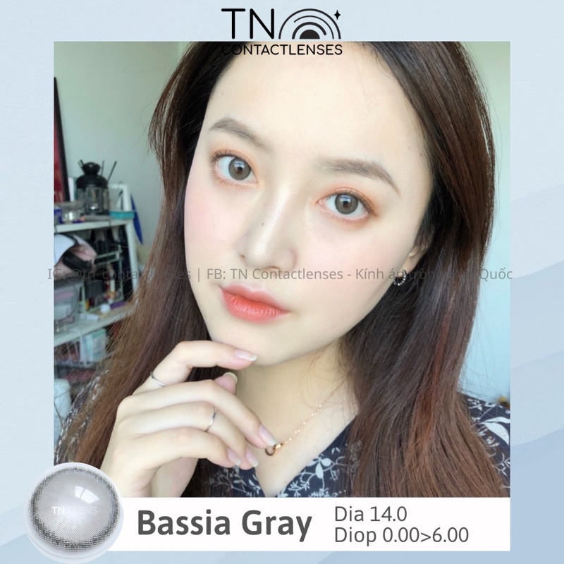 Kính áp tròng BASSIA GRAY 14.0 - Dòng cao cấp độ ẩm cao 12/24h