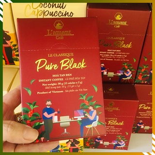 Cà phê hòa tan đen nguyên chất Pure Black - L'amant Café Pure Black instant coffee