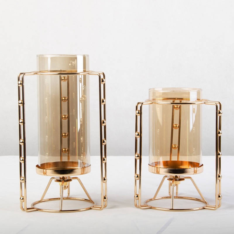 Chân Nến Thủy Tinh Để Bàn Trang Trí Nội Thất Kính