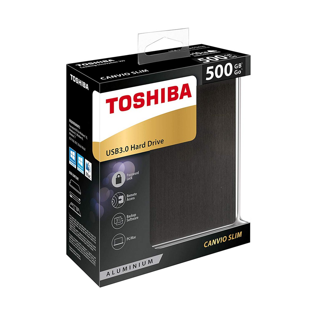 Ổ cứng Toshiba Canvio Slim II 2.5 500GB USB3.0 HDTD205AK3D1