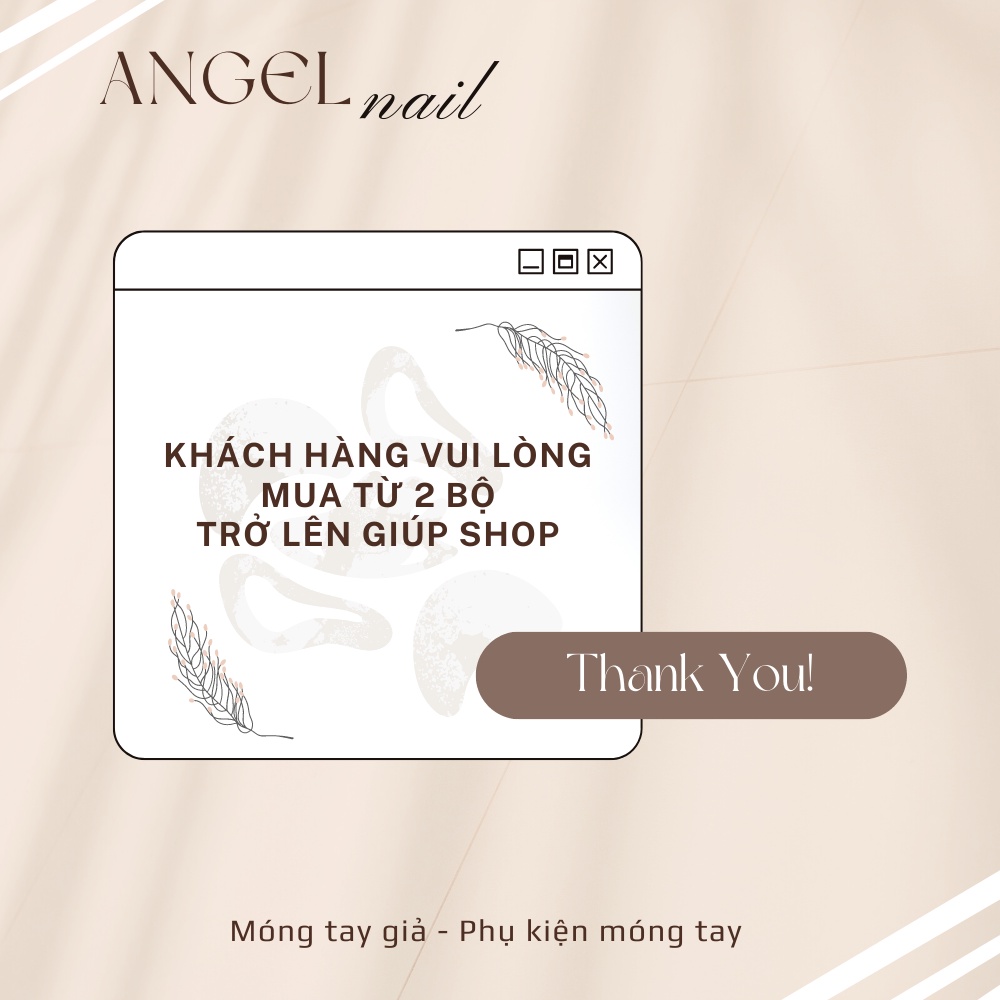 Bộ 24 móng giả đính charm siêu cưng