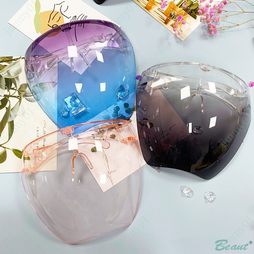 FACE SHIELD / Kính bảo hộ / Mặt nạ acrylic / Nắp kính chắn gió ngoài trời / Mặt nạ chống nắng đầy màu sắc / Mặt nạ bảo vệ lớn