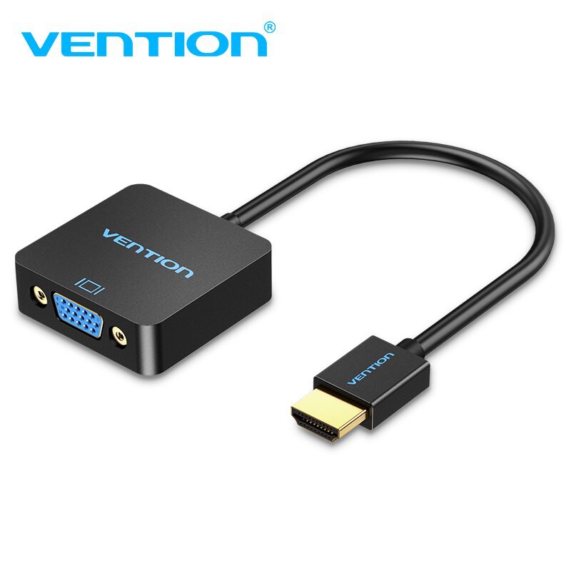 Cáp chuyển HDMI to VGA Vention ACPBB, hỗ trợ độ phân giải 1080P@60Hz - Hàng chính hãng