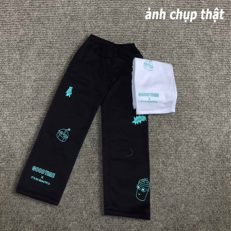 👉 CÓ VIDEO + ẢNH THẬT 👉  Quần Jogger Nỉ UNISEX NAM NỮ, IN HỌA TIẾT Gobi Whale FORM Ống Rộng Dáng Suông LƯNG THUN