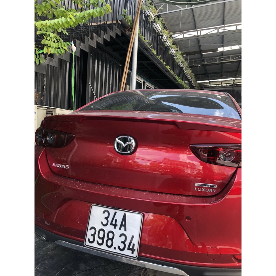 Đuôi gió thể thao, cánh lướt gió Xe Mazda 3 2015 đến 2021 2022 Sedan - Hàng Mộc Chưa Sơn + Tặng kèm keo dính