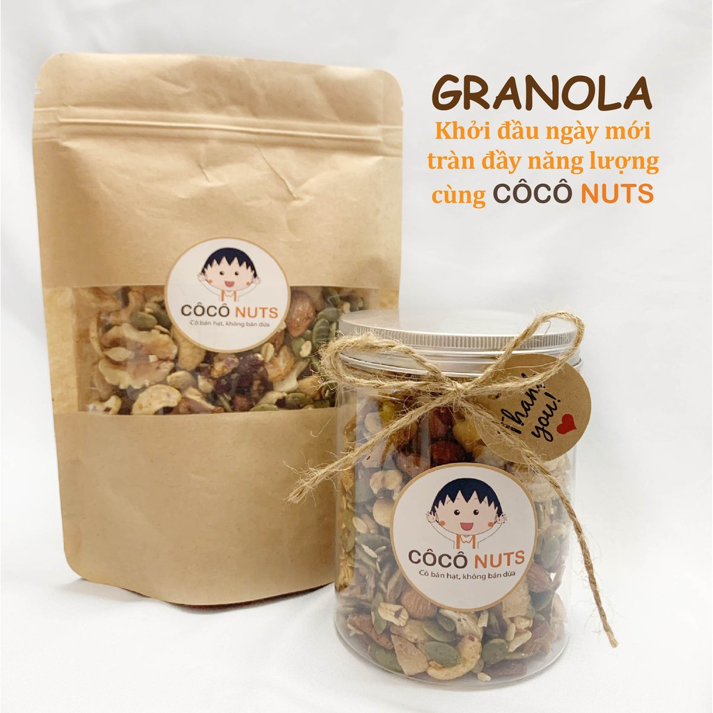 Granola siêu hạt &amp; quả cao cấp Coconuts 250g, Ngũ cốc ăn kiêng và giảm cân