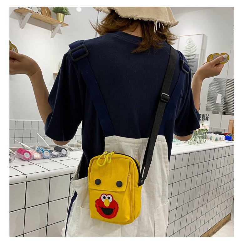 Túi đeo chéo nữ Túi xách nữ chất vải cavat thêu vịt cute phong cách ulzzang T10