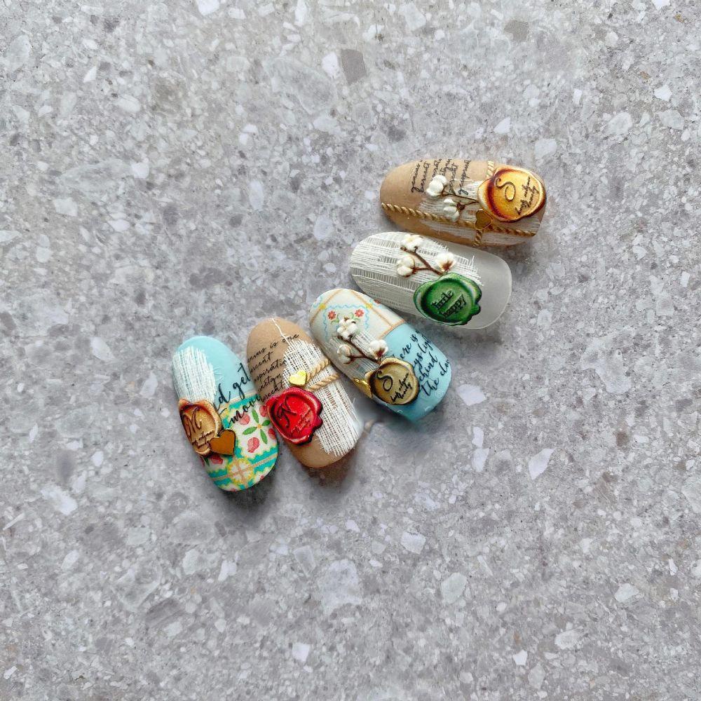 Miếng Dán Trang Trí Móng Tay Nghệ Thuật Xinh Xắn