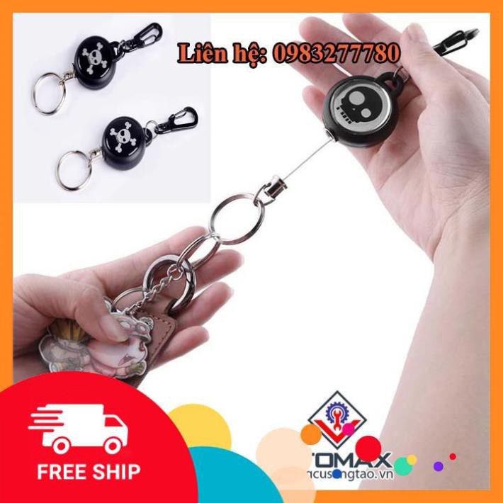 Móc khóa dây rút kim loại ET3-Tặng 10 cây chọc sim Etomax cao cấp.