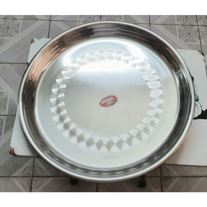 Mâm tròn inox 430 loại dày,sáng bóng và chắc chắn (44cm-50cm- 52cm - 56cm-60cm )