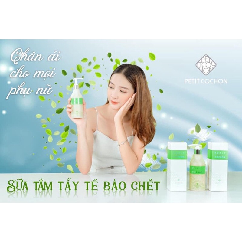 Sữa tắm tẩy tế bào chết muối biển Petit Cochon Body Wash Scrub