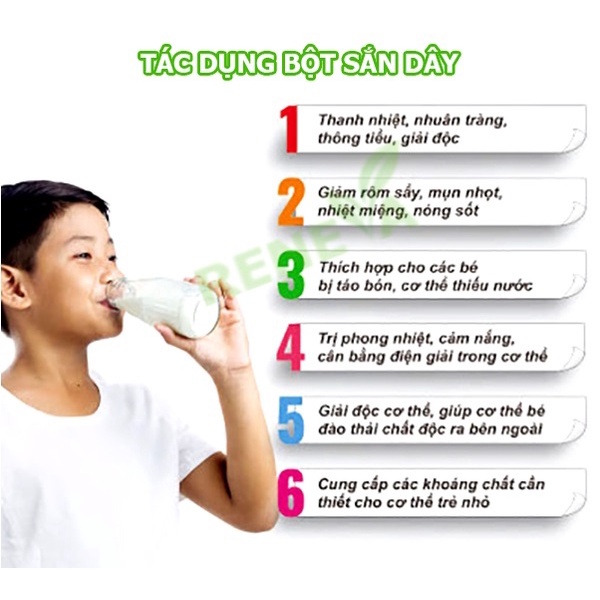 Bột Sắn Dây Nguyên Chất giúp tăng kích thước vòng một, thanh nhiệt ,thải độc, đẹp da - Nông Sản Việt